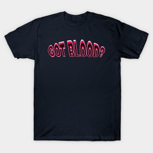 GOT BLOOD? Neon cute Vampire bat face shirt RED 2 T-Shirt